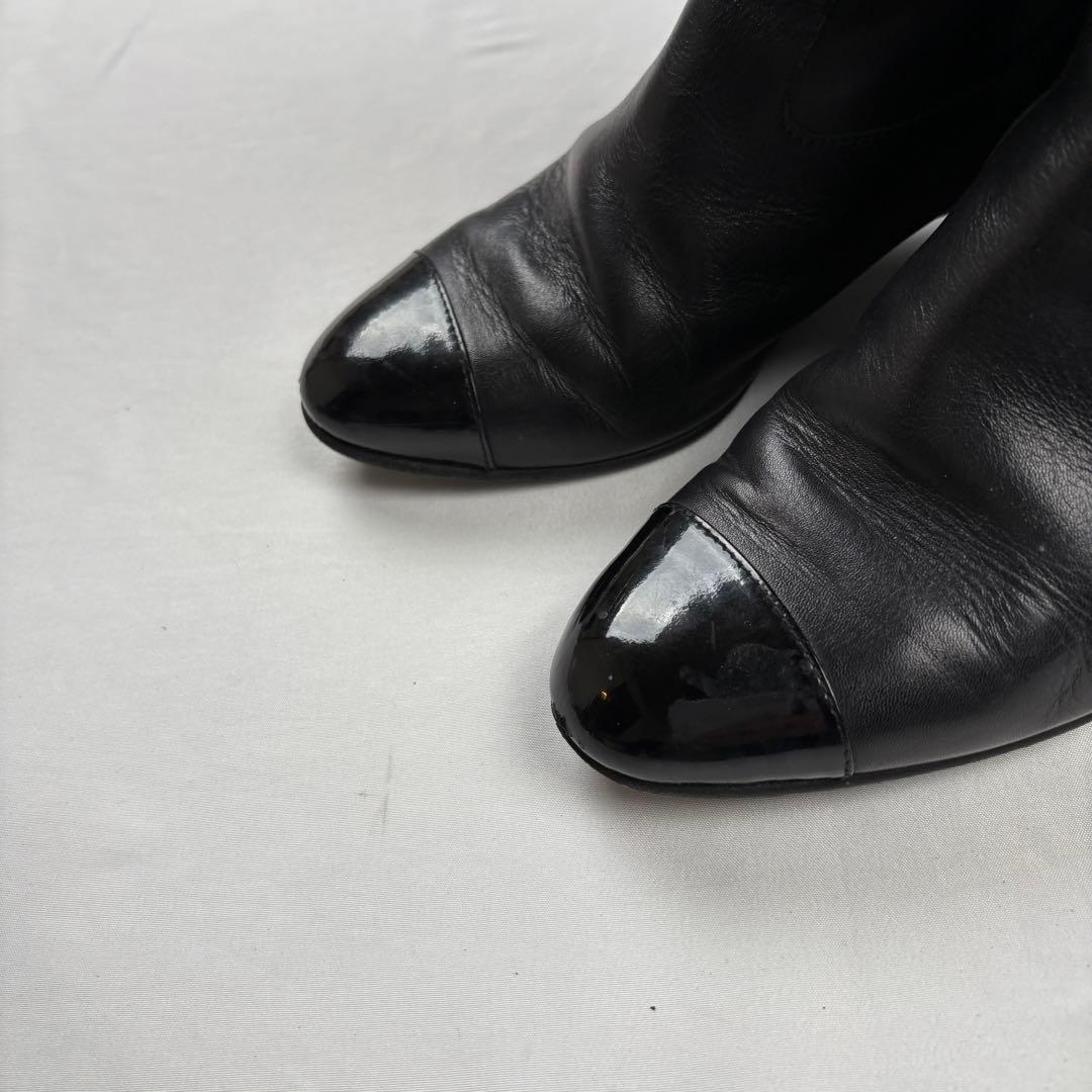 靴 CHANEL Gladiator Buckle Knee High Boot