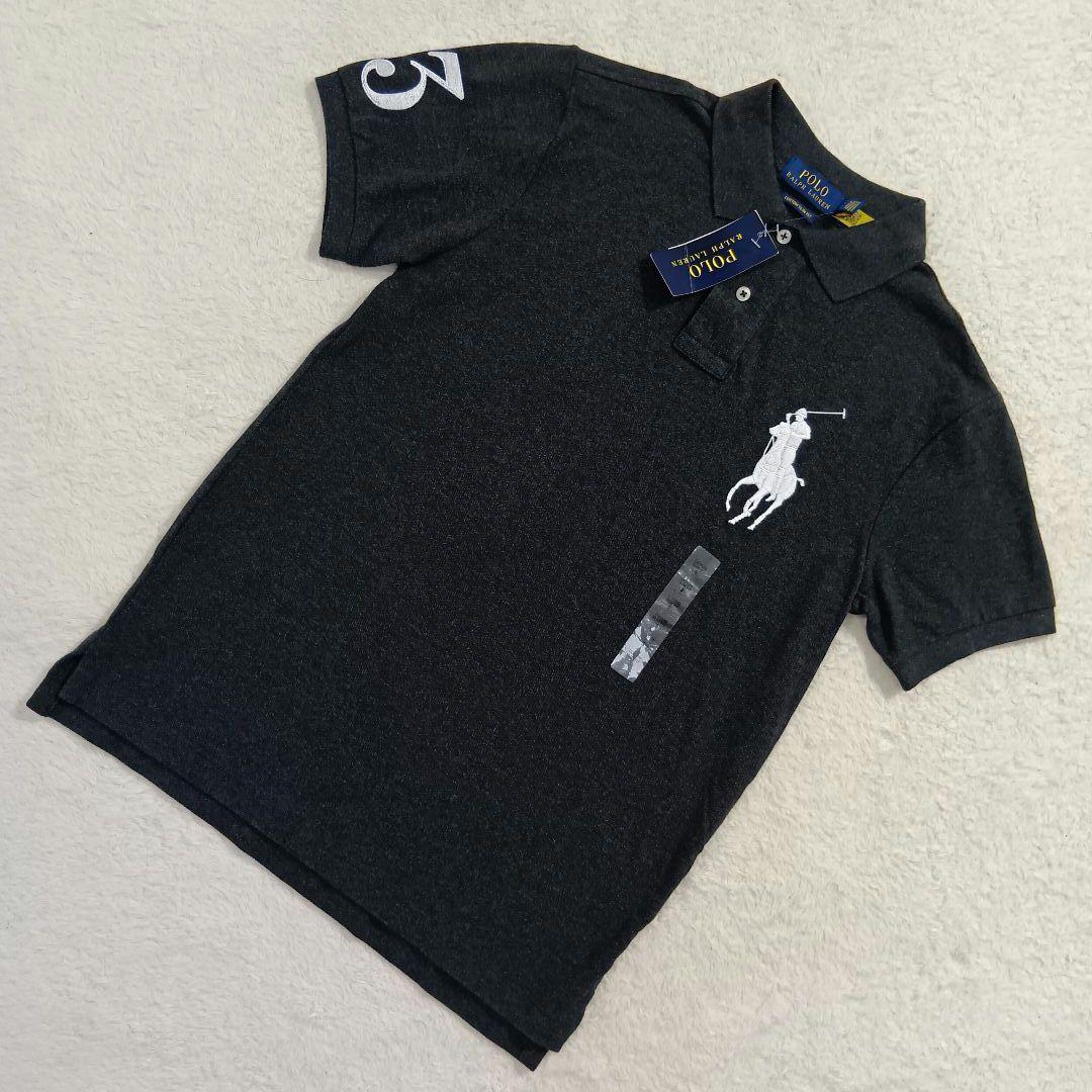【未使用紙タグ付】POLO RALPH LAUREN ポロシャツ 濃グレー S