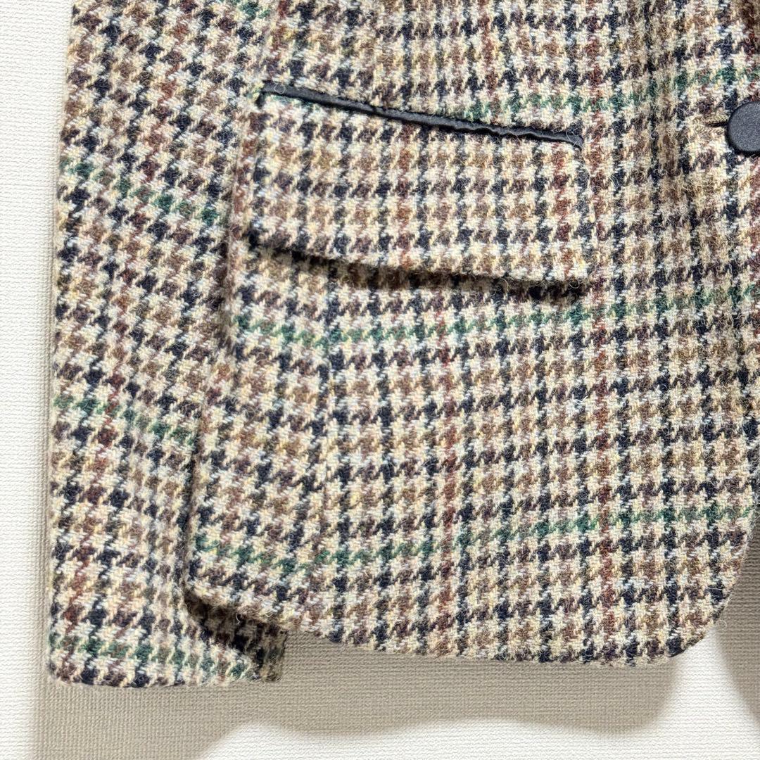 美品 MACPHEE ハリスツイード テーラードジャケット 千鳥格子 38