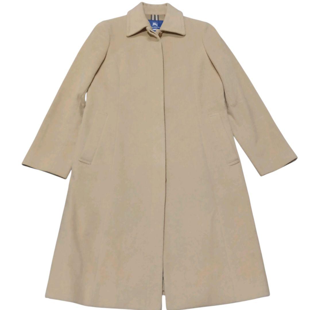 ✨BURBERRY BLUELABEL ノバチェック アンゴラ混 ロングコート