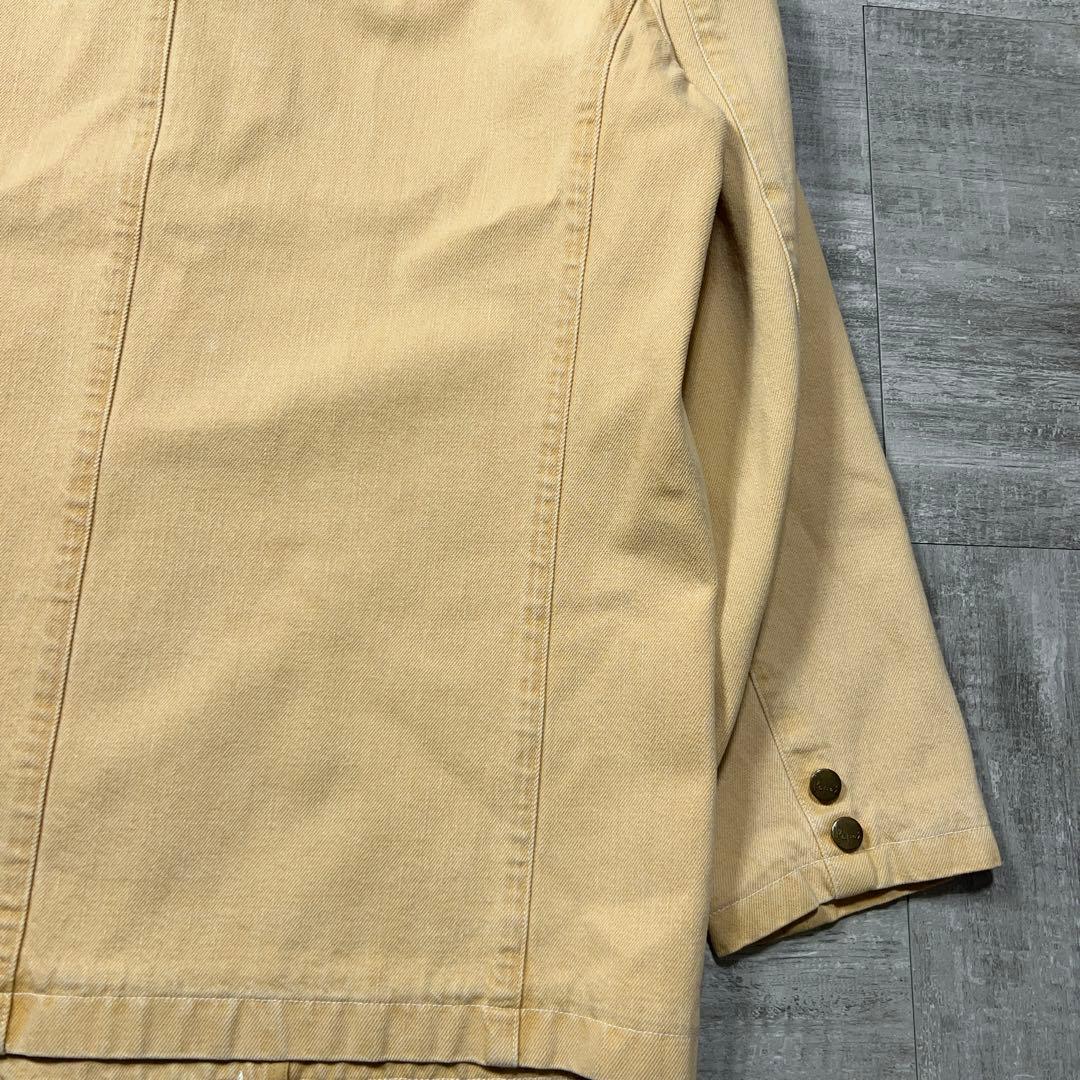 美品 Papas パパス カバーオールジャケット ロゴ 日本製 XL 綿