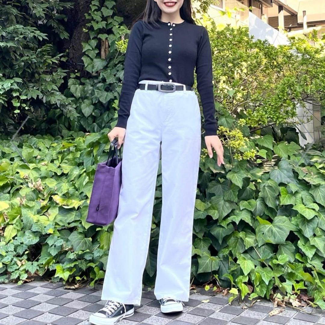 agnès b. FEMME コットン ニット 長袖 カーディガンプレッション
