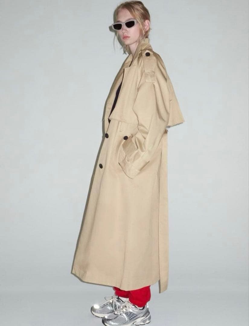 【新品・未使用】ZARA エキストラロング トレンチコート　xs