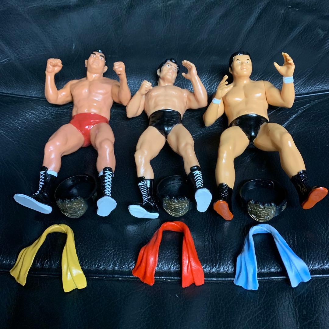 プロレスフィギュアアントニオ猪木坂口征二藤波辰巳セットチャンピオンベルト付き