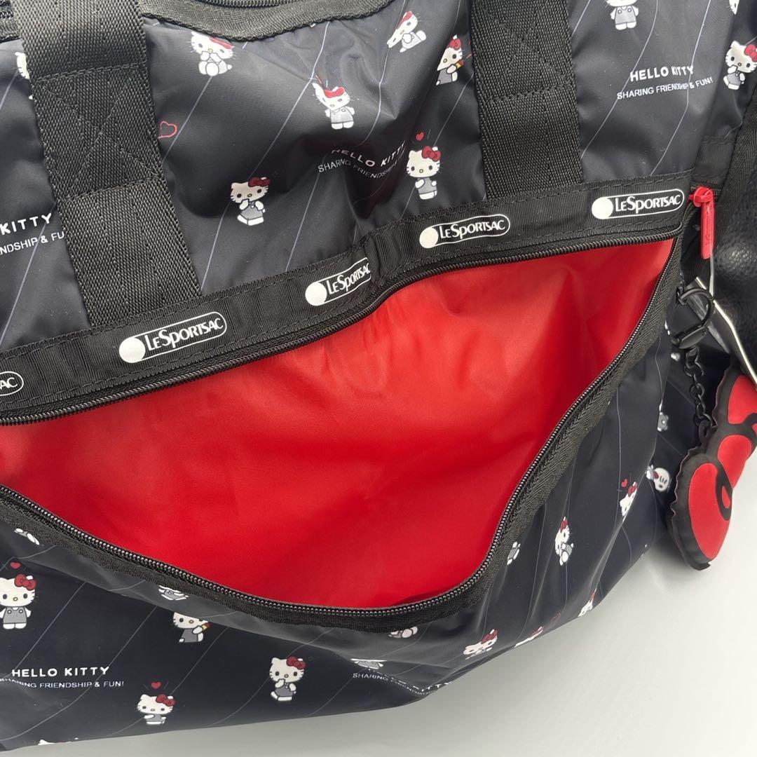 レスポートサックハローキティボストンバッグ旅行用バッグリボン& ポーチ付き