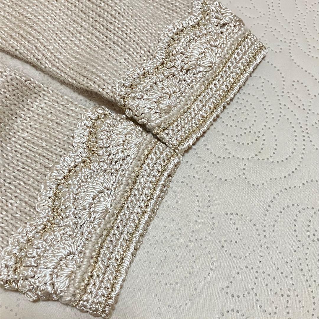 セール❣️美品✨レリアン Lelian シルク　カーディガン 13+ モヘアXL