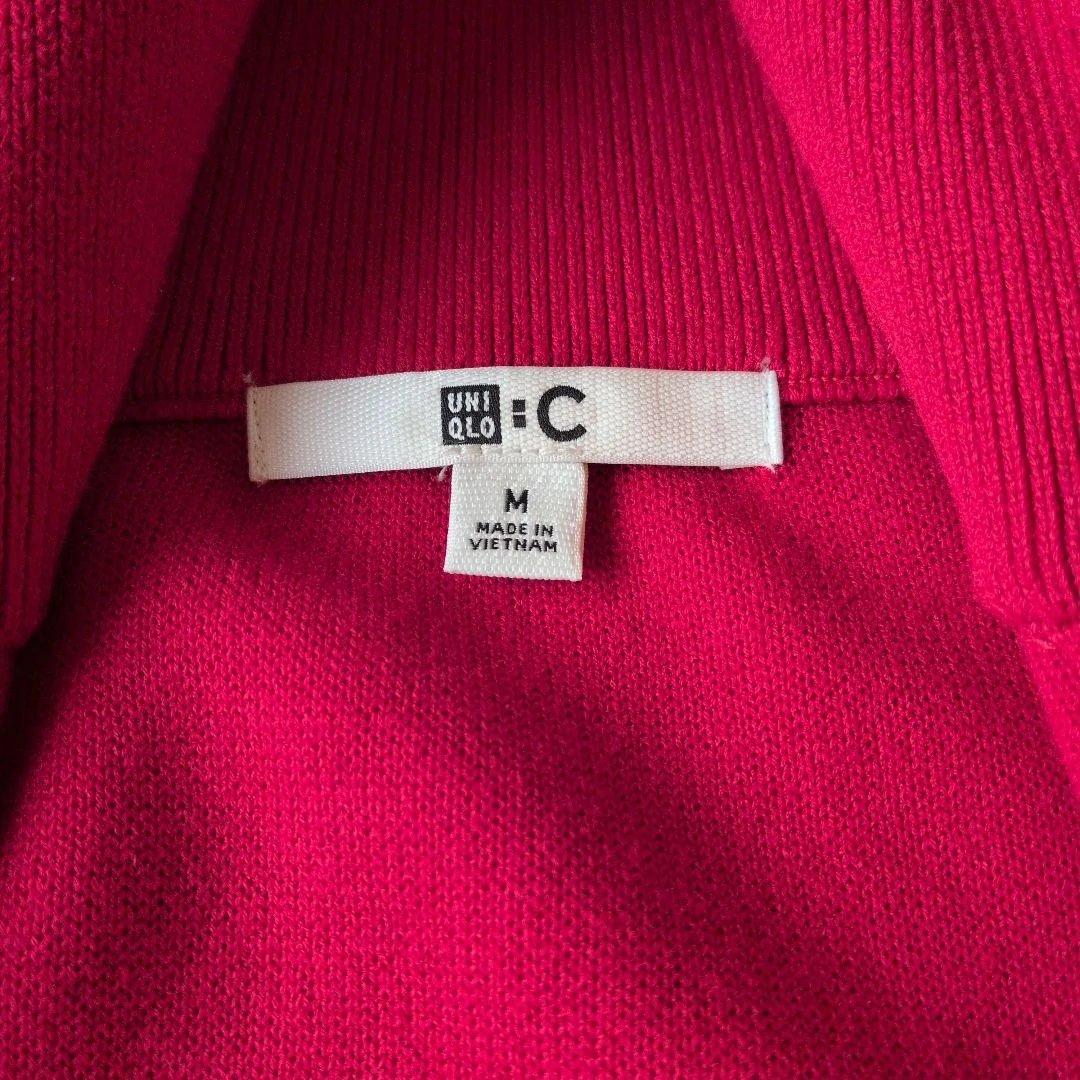 UNIQLO C　ミラノリブフルジップカーディガン　レッド　M