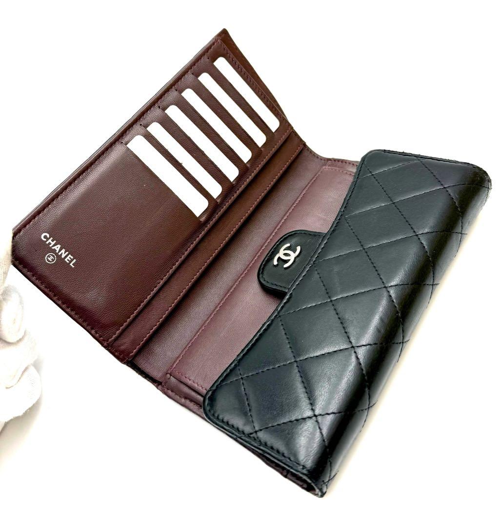 CHANEL シャネル 三つ折り財布 長財布 ココマーク キルティング