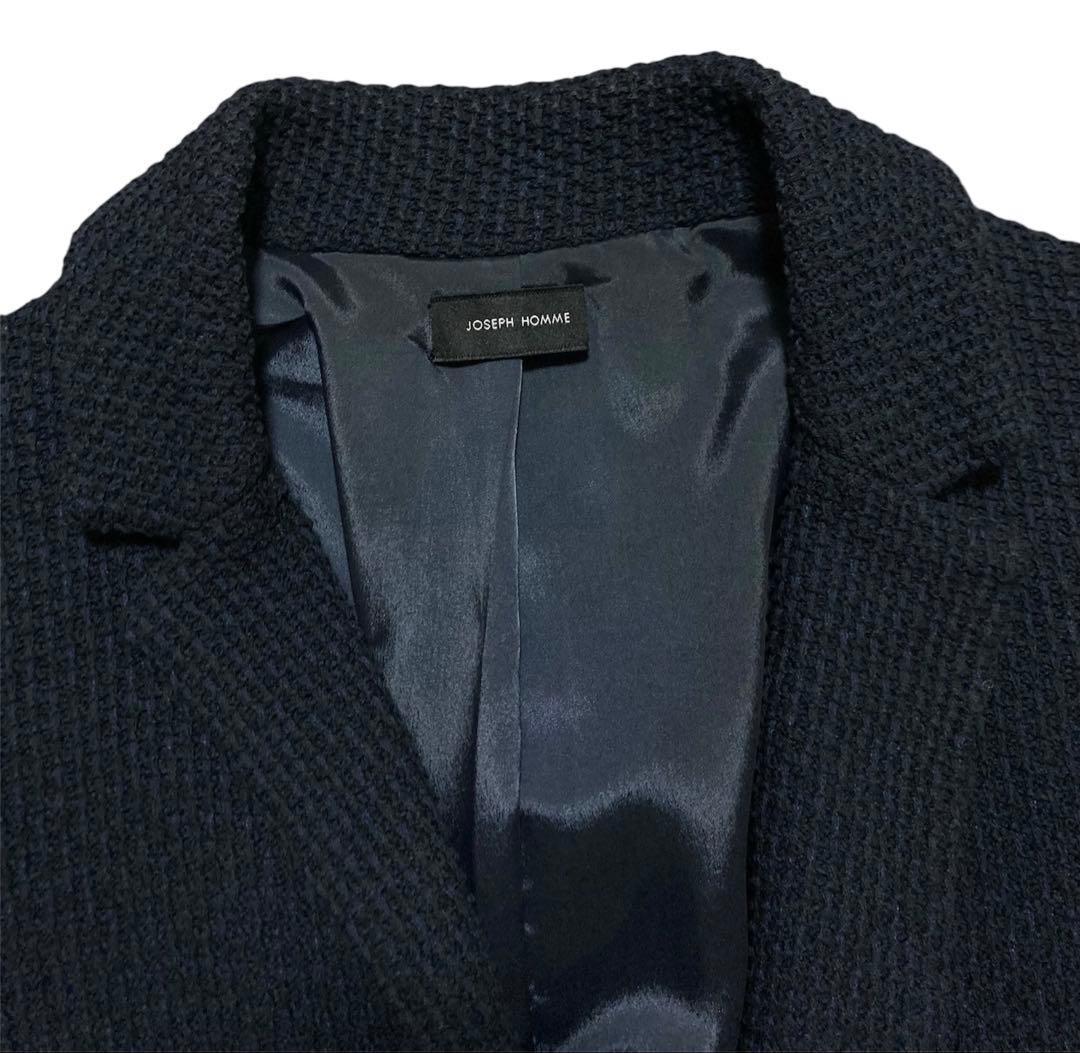 美品 JOSEPH HOMME ミックスコットン テーラードジャケット ネイビー
