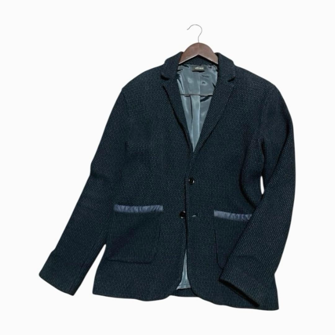美品 JOSEPH HOMME ミックスコットン テーラードジャケット ネイビー