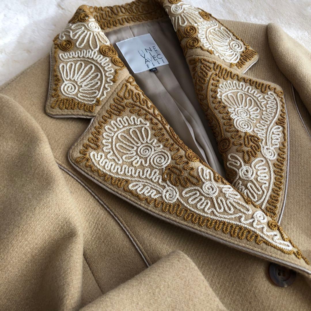 さとぅ　美品　UNEVIEAVEC elle 刺繍　テーラードジャケット