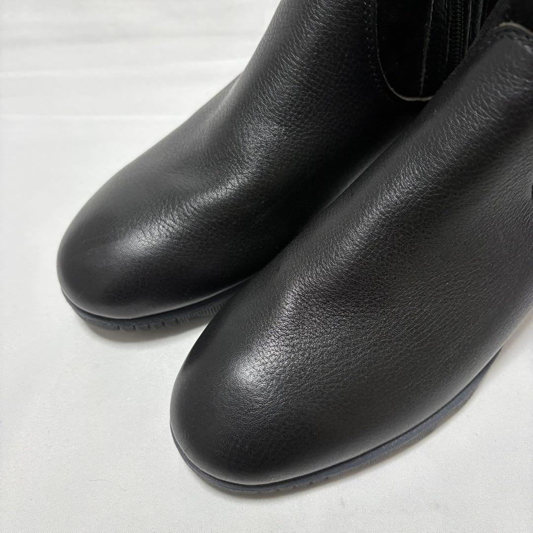 極美品 Giano Valentino レディース　ブーツ 25.5 黒　本革