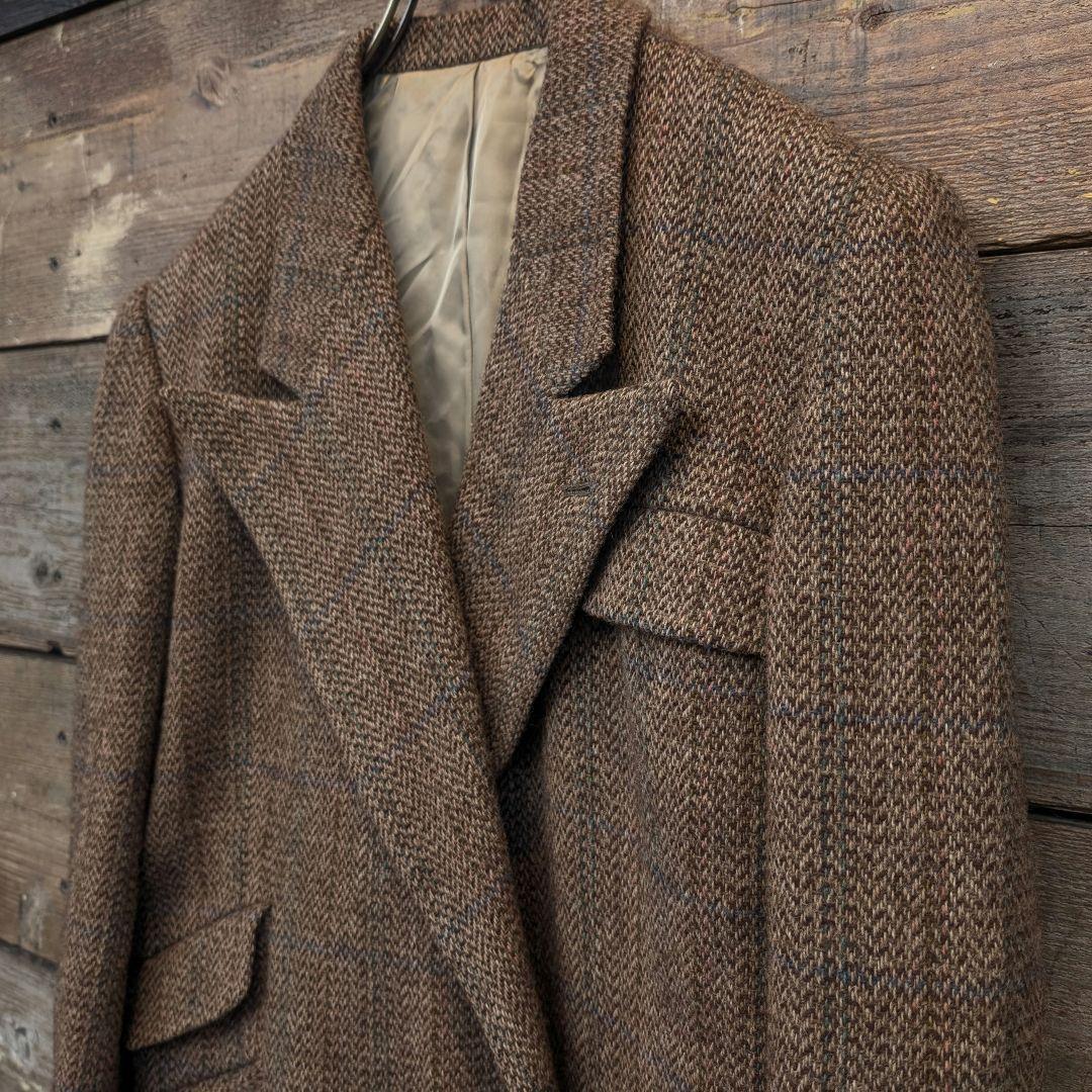 80s　ラルフローレン　カジュアルスーツ　ダブル　セットアップ　Tweed　L
