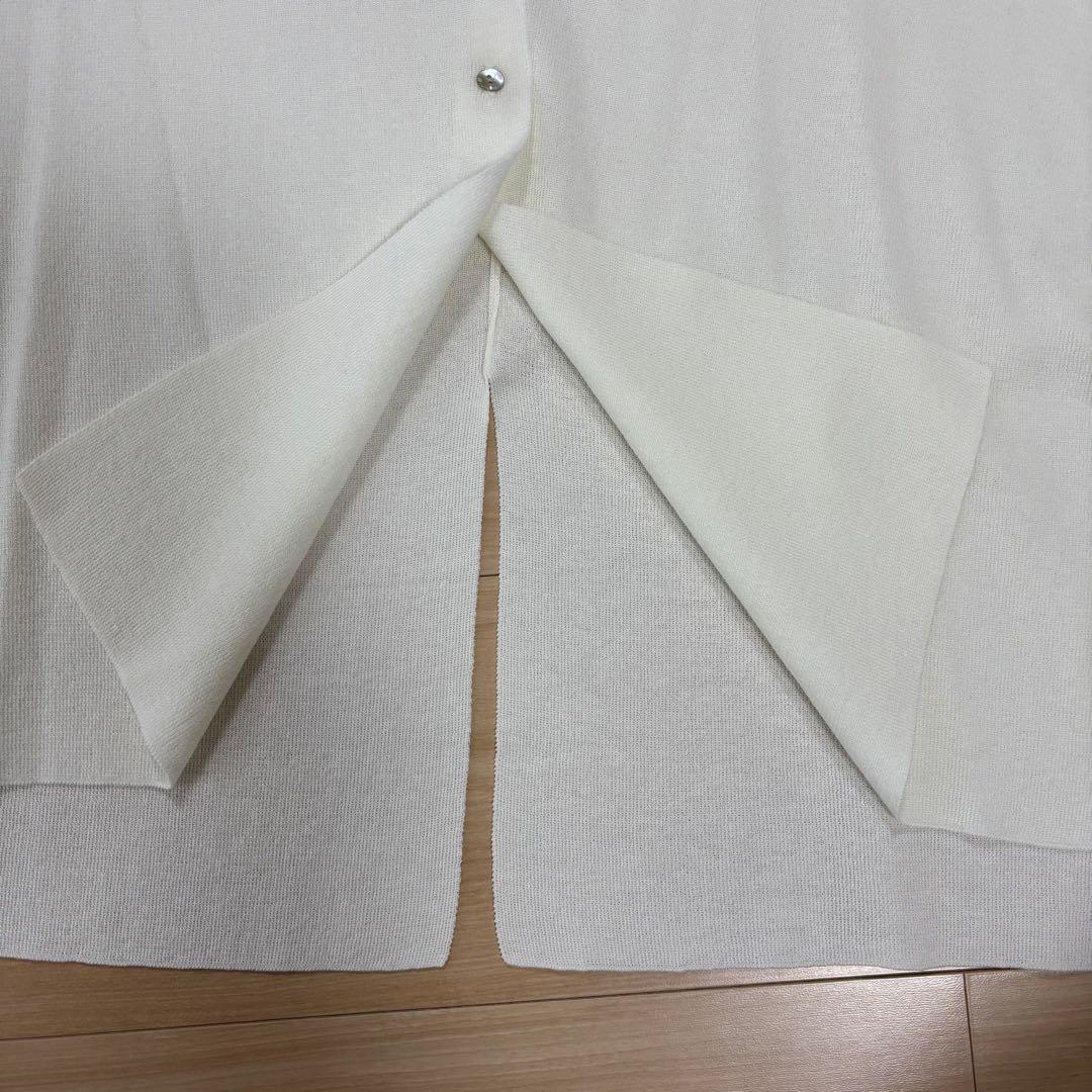【未使用】24SS BEARDSLEY サラッとカーディガン F 白 手洗い可