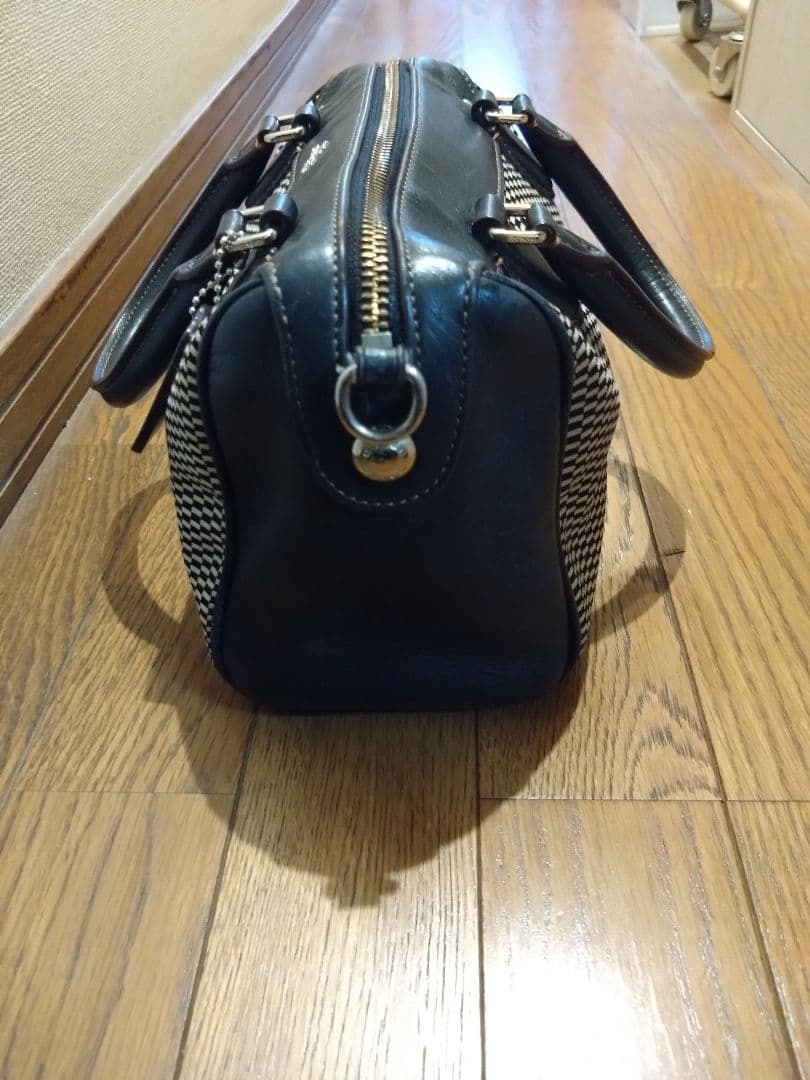 コーチ 千鳥柄 ミニボストンバッグ