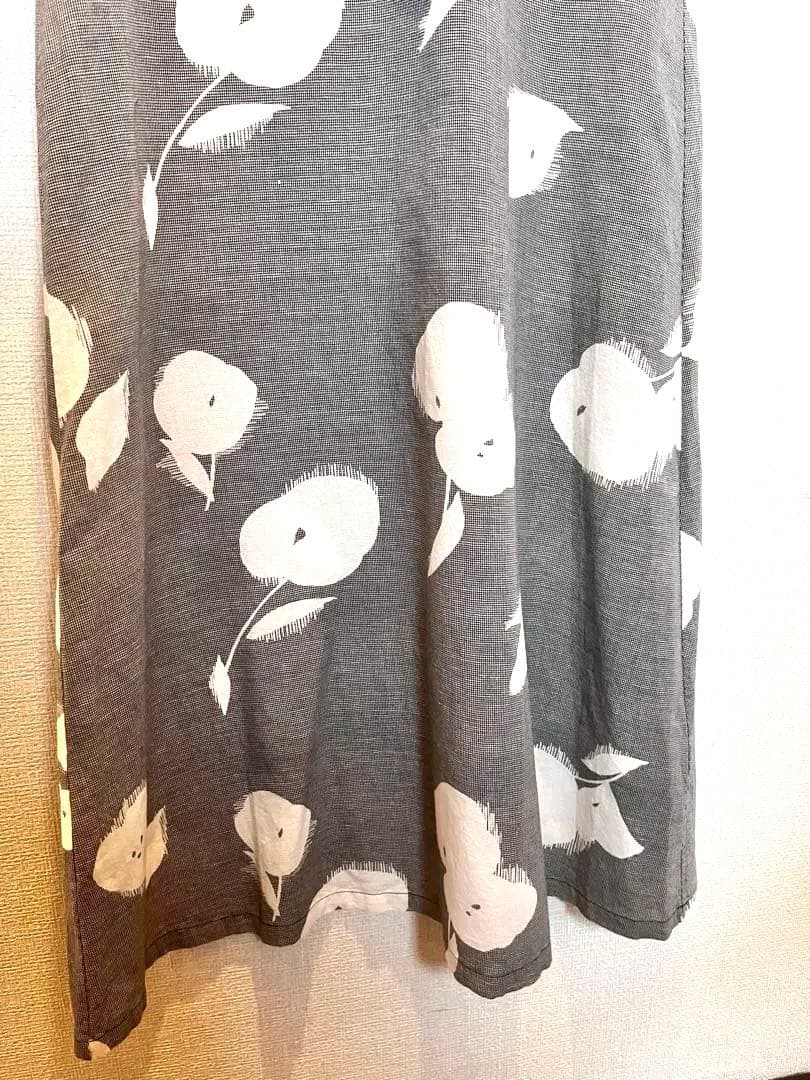 美品！pallas palaceパラスパレス　沙羅の木柄ワンピース