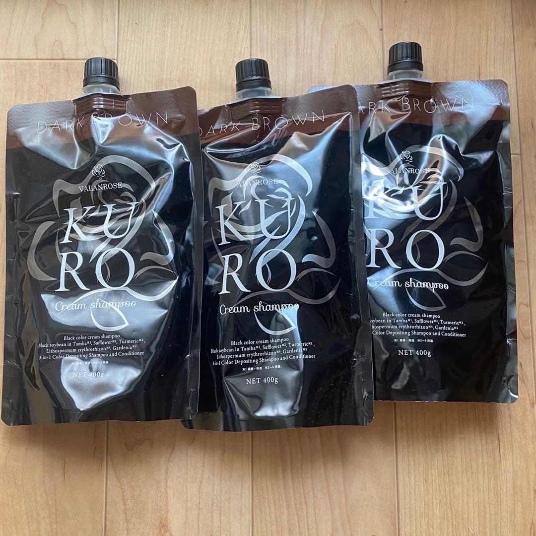 KURO Cream Shampoo 400g ×3