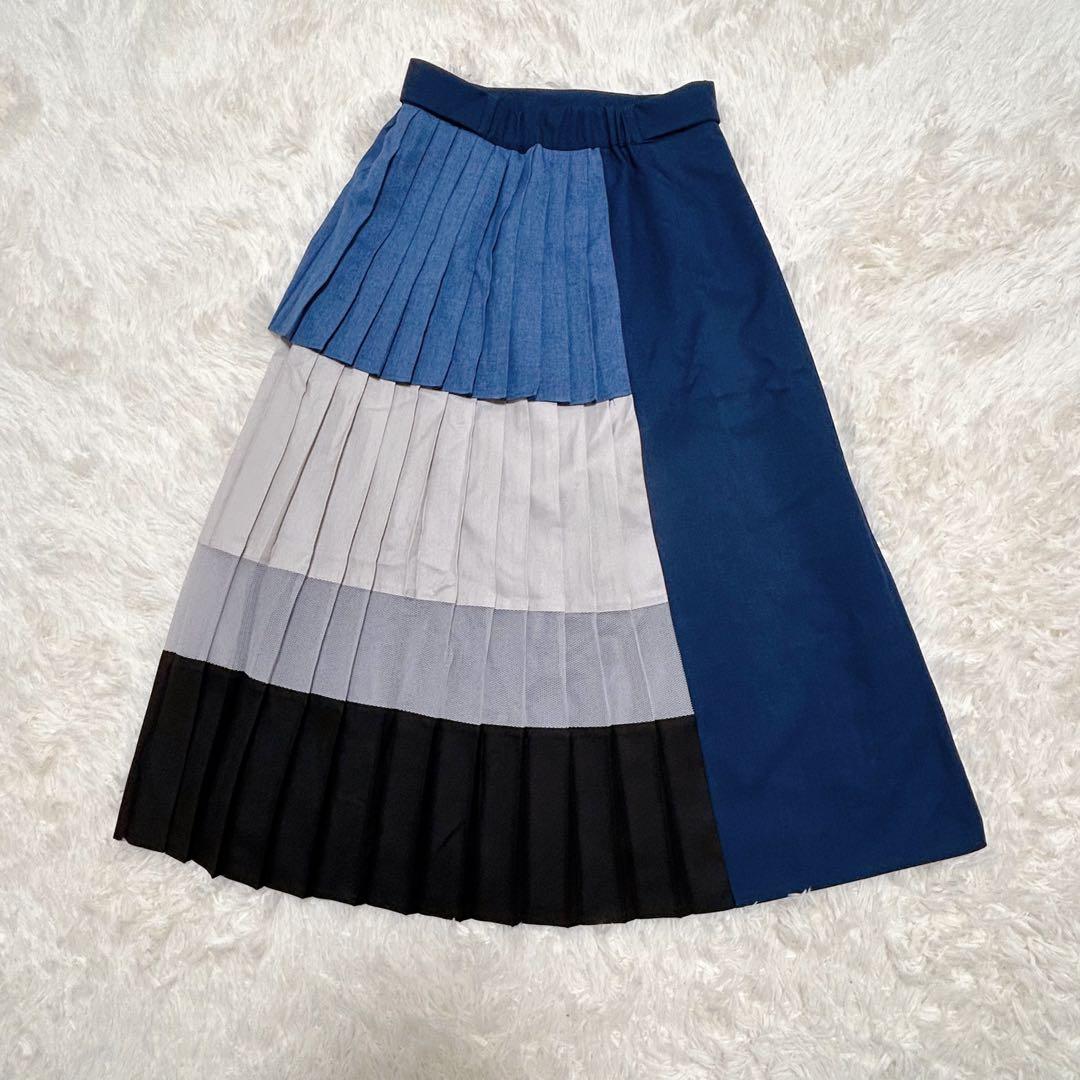【川口春奈さん着用】UNITED TOKYO ブロッキングメッシュスカート M