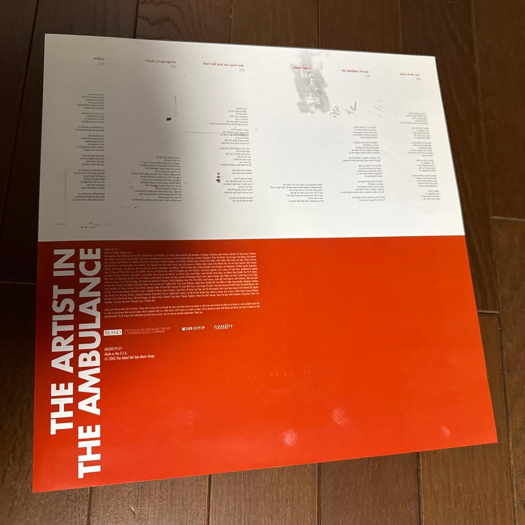 THRICE THE ARTIST IN THE AMBULANCE レコード