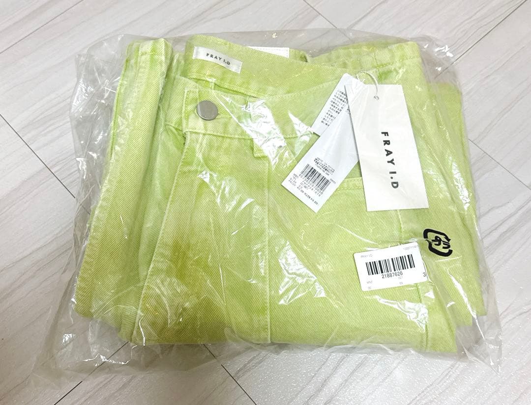 FRAY I.D カットアウトバレルデニムパンツ ミント 00サイズ