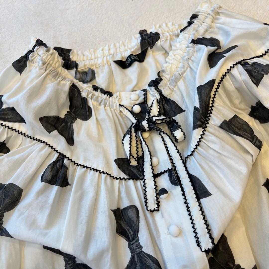 【極美品】ピンクハウス　ベルベットリボンプリントスカート