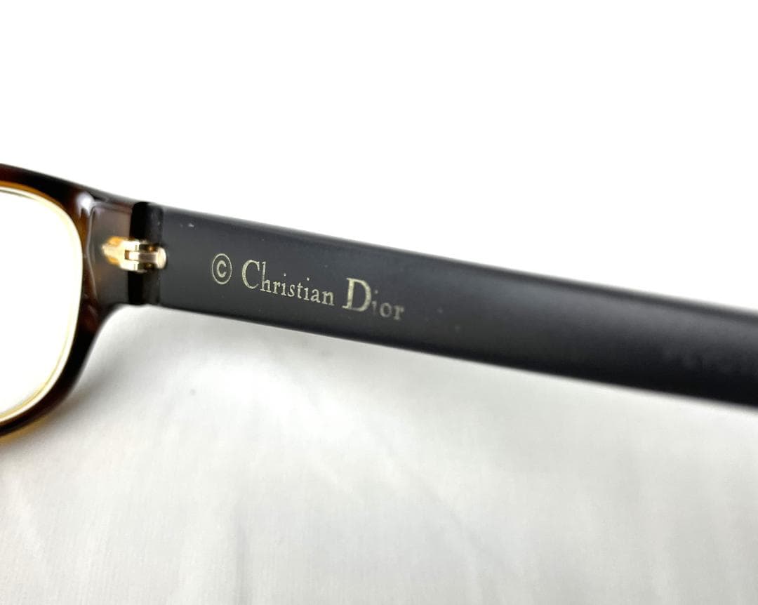 正規品 Christian Dior メガネ ブラウン イタリア製 A348