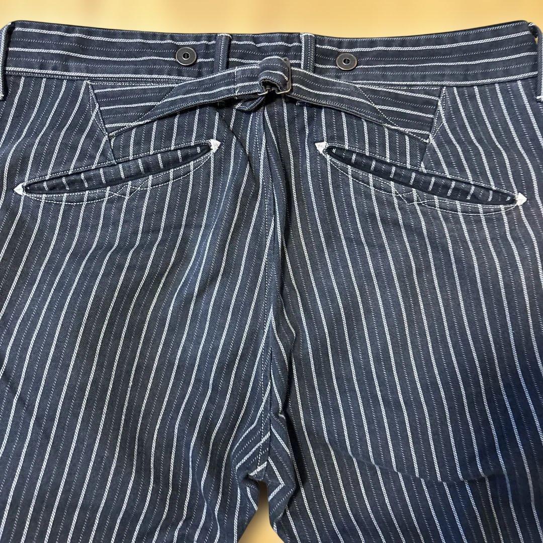 StevensonOverall ストライプ パンツ ネイビー