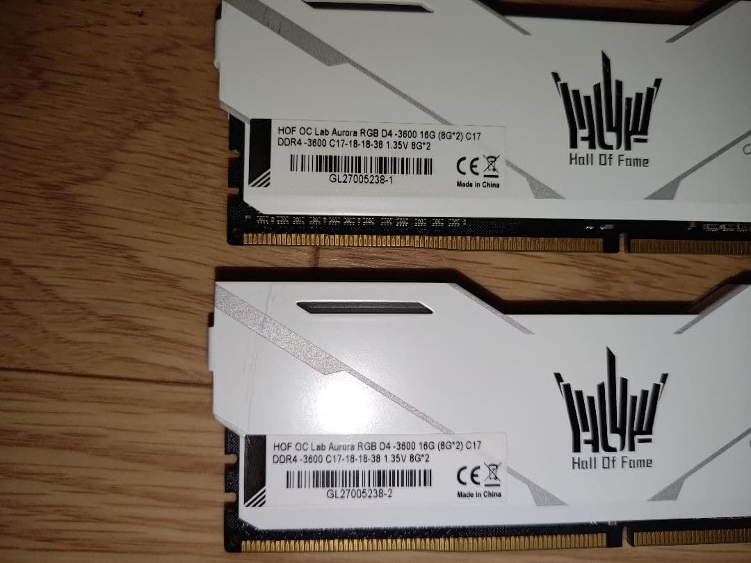 水*野様 8GB×2枚 16GB DDR4 3600mhz RGB