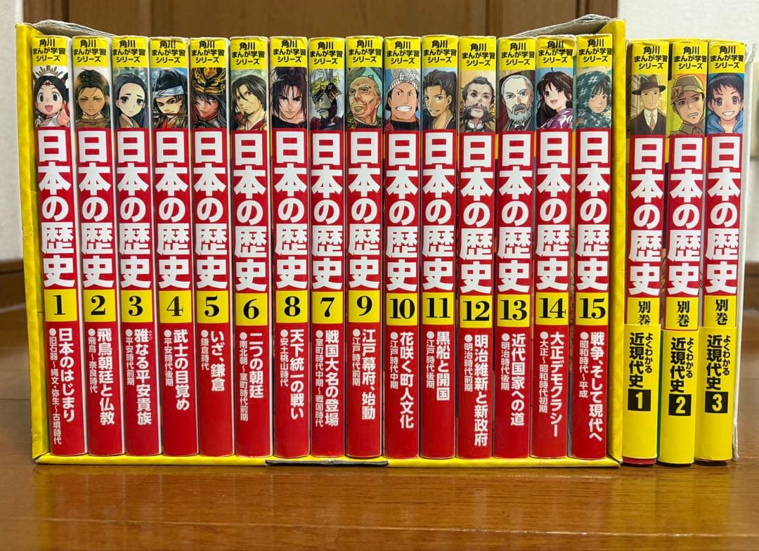 角川まんが学習シリーズ 日本の歴史 全15巻＋近現代史3巻セット