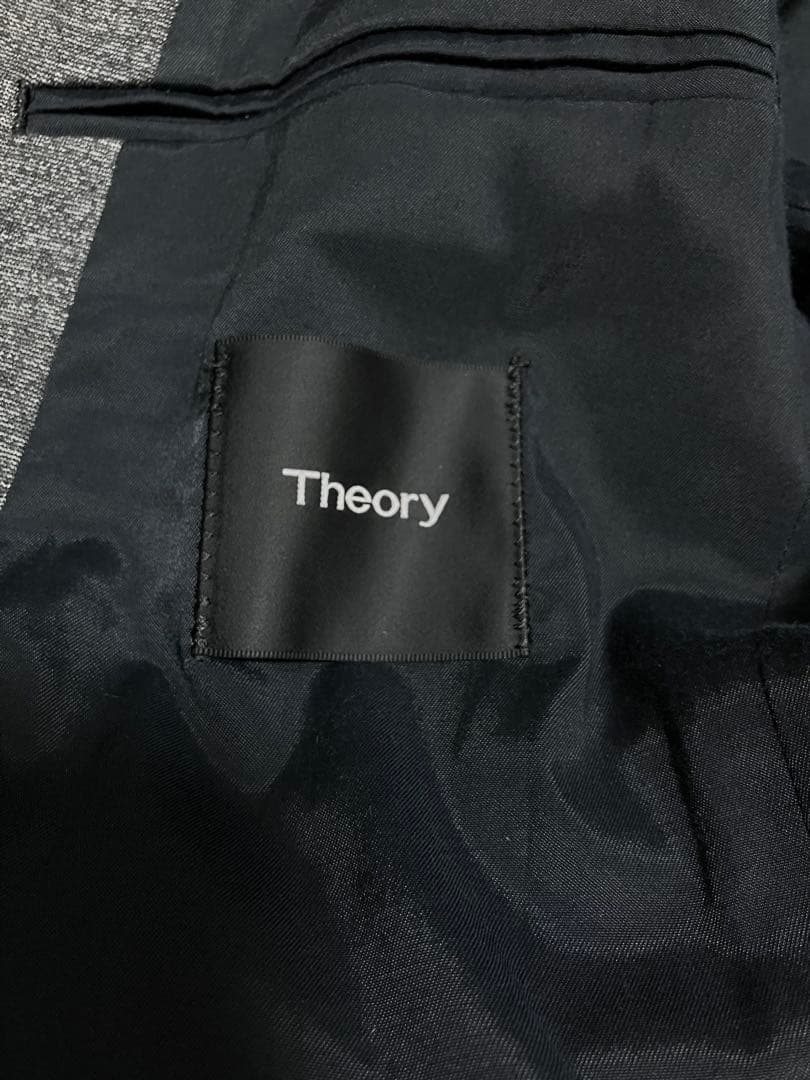 Theoryセオリーのジャージー素材ストレッチテーラードジャケット　グレー/