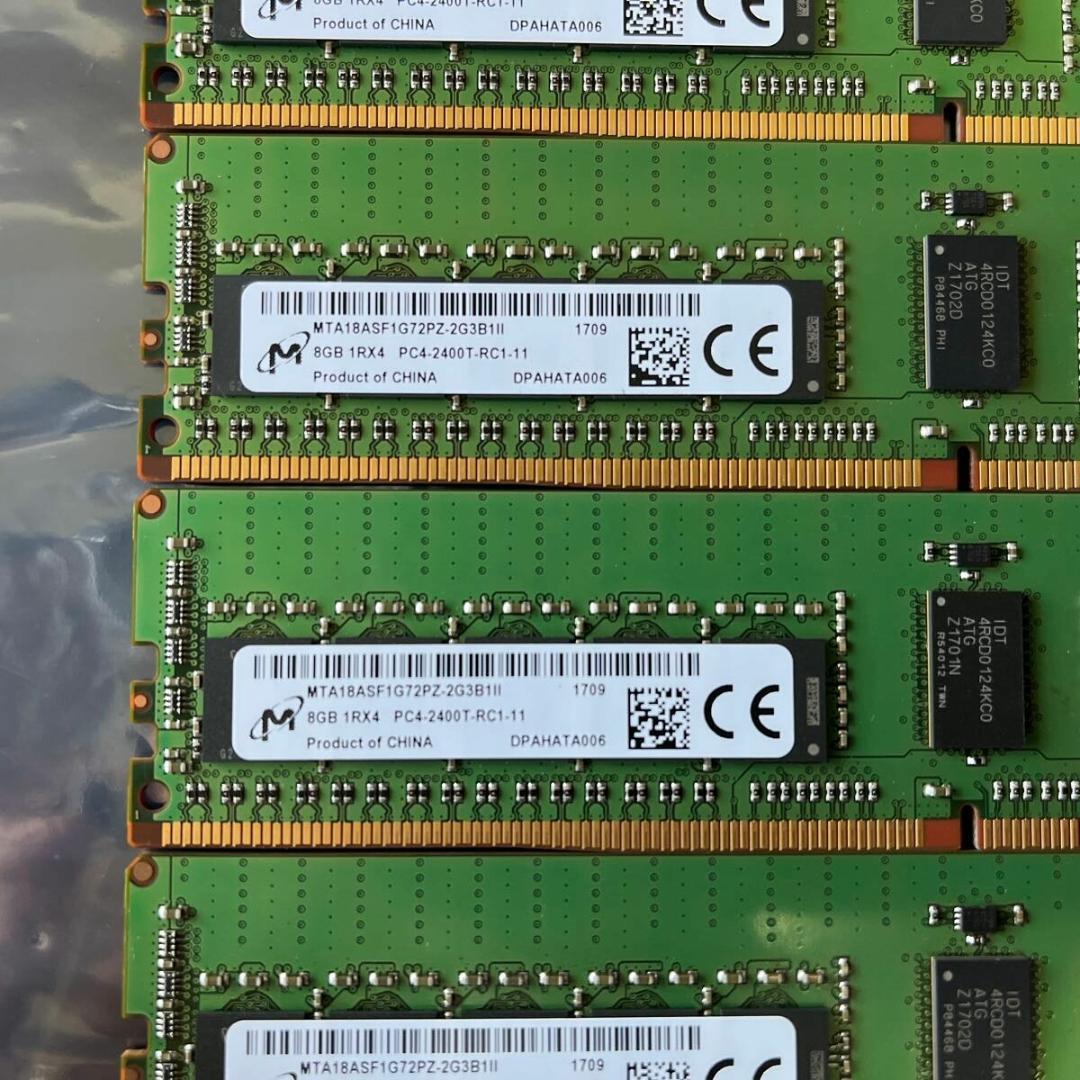 PC4-2400T ECC Registered 8GB×4枚 32GB