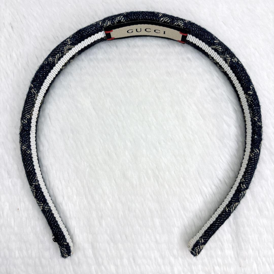 一級品✨GUCCI グッチ デニム生地　GGキャンバス カチューシャ