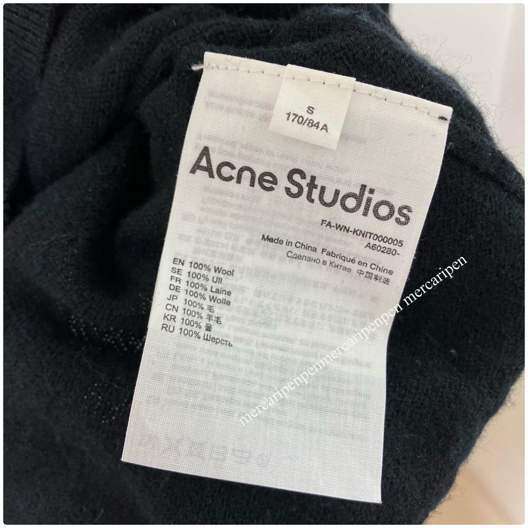 acne studios アクネ　カーディガン　クルーネック　フェイスパッチ