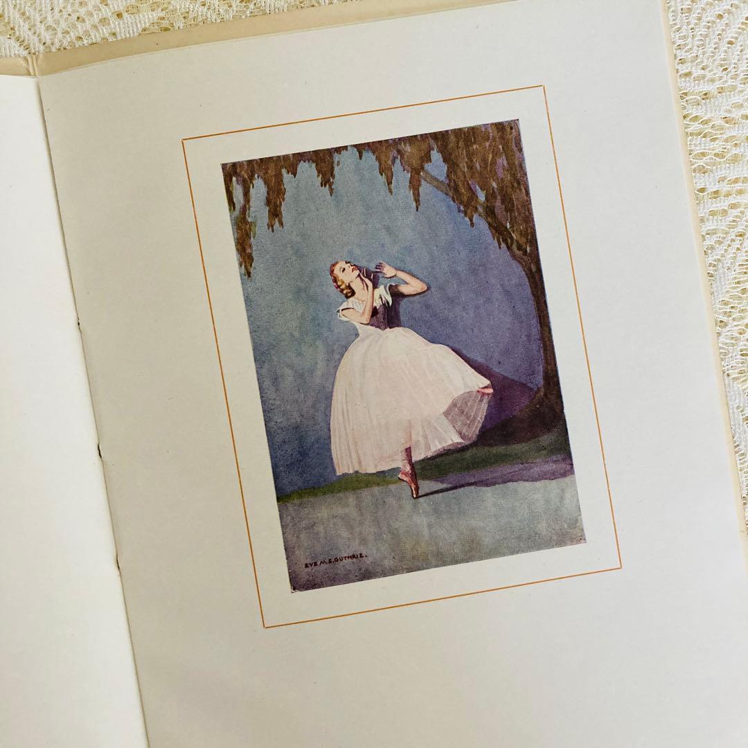 洋書　古書　希少　バレエの名場面を描いた優雅な画集　1945年　美しい水彩画♡