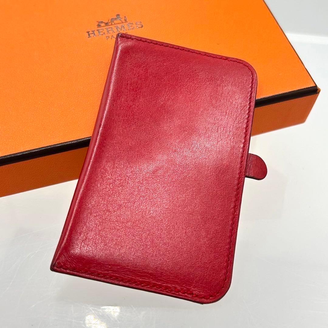 ❣️エルメス❣️HERMES✨カードケース✨レッド【美品】名刺入れ