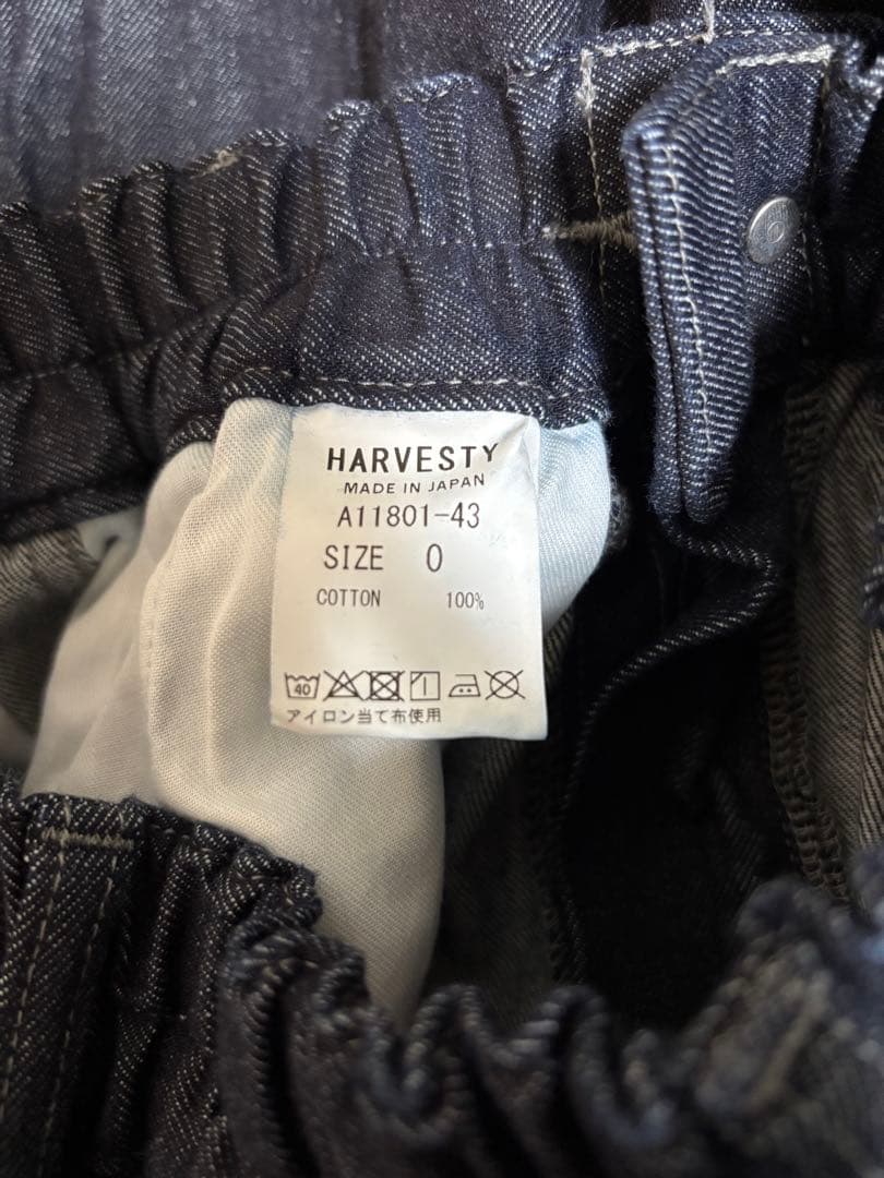 【HARVESTY】DENIMCIRCUSPANTSONEWASH 0サイズ