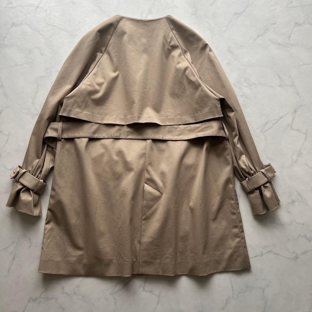 シップス ノーカラー 「UVカット/手洗い可能」FUNCTIONチノハーフコート