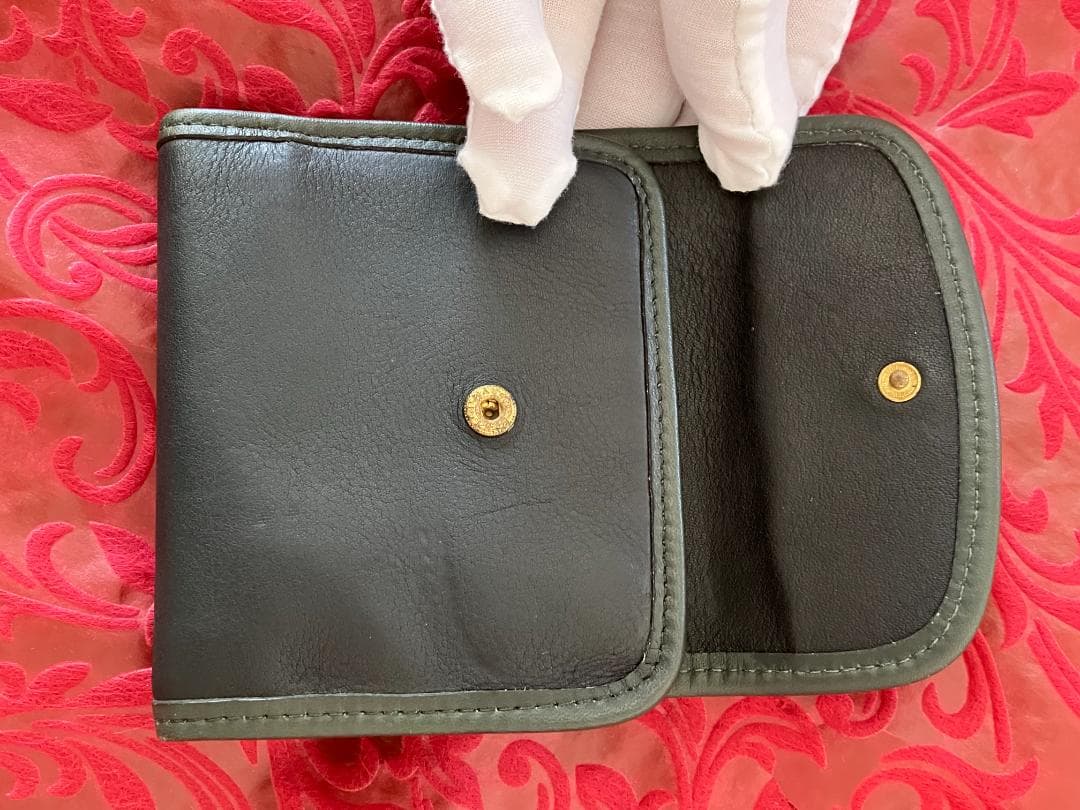OLD COACH オールド コーチ クラブタンレザー 三つ折り財布 グリーン系