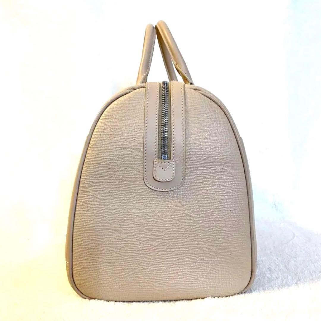 BVLGARI ブルガリ ボストンバッグ ハンドバッグ ベージュ レザー