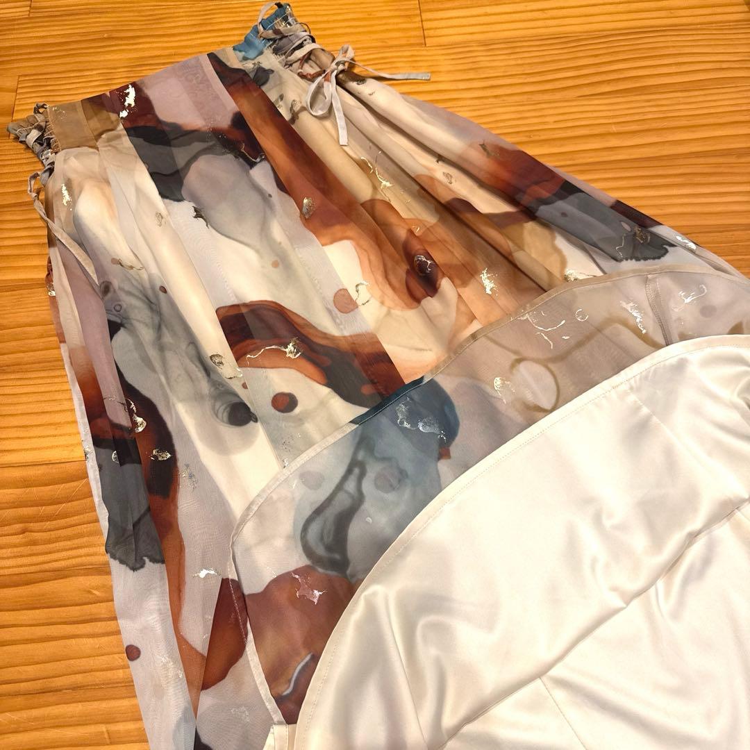 【ふーた 】Ameri ヴィンテージ　インクアートスカート