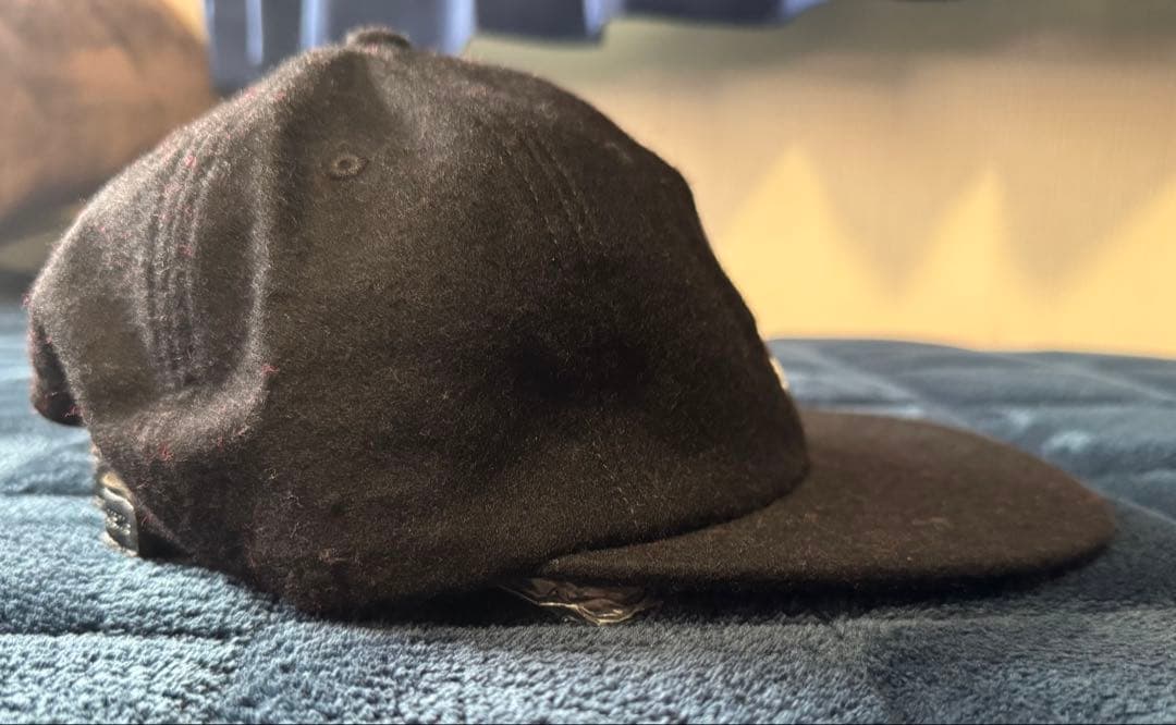 supreme Sロゴ wool cap black made in USA