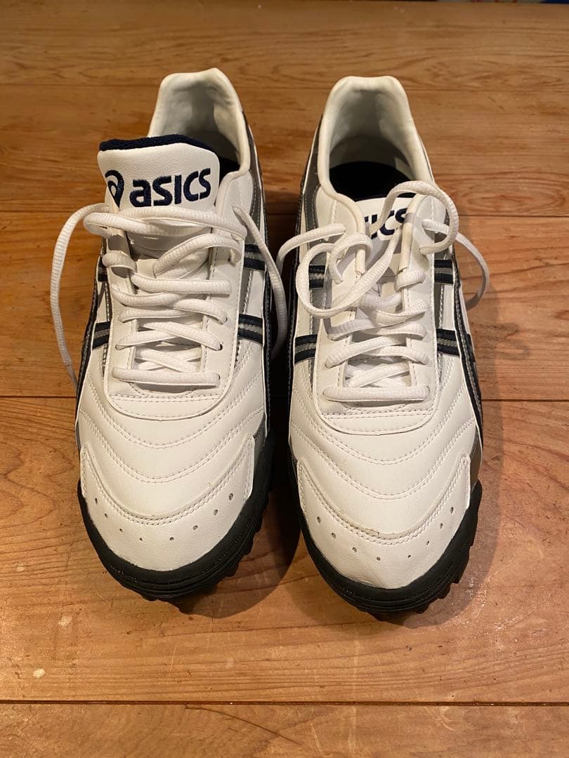 ASICS スパイク 27.0cm ホワイト/ネイビー　アメフト　人工芝用