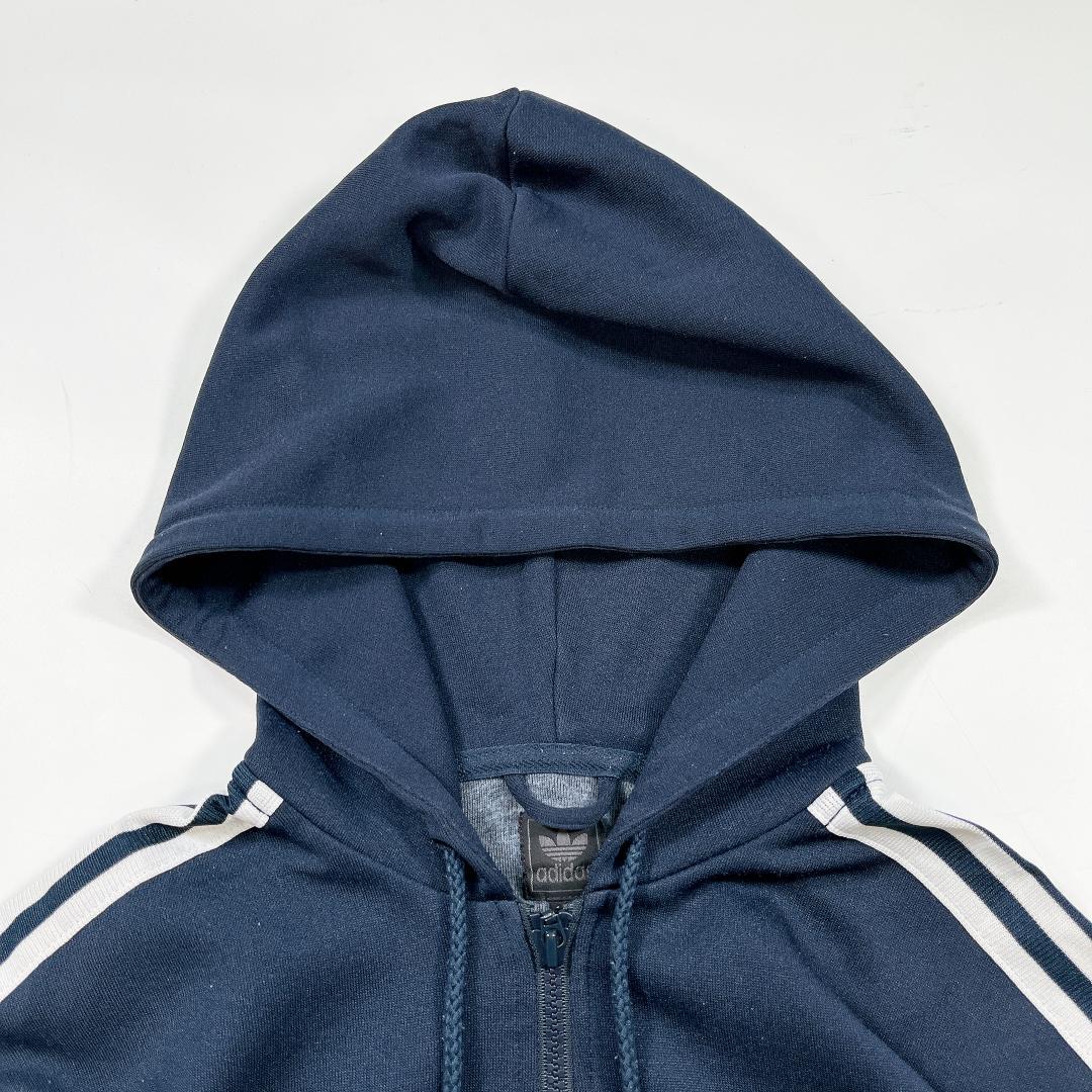 adidas アディダス 90s ジップアップ パーカー ネイビー M