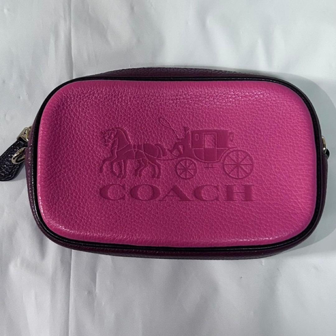 【美品】コーチ ジェスベルトバッグ ピンク ショルダー ポーチ COACH