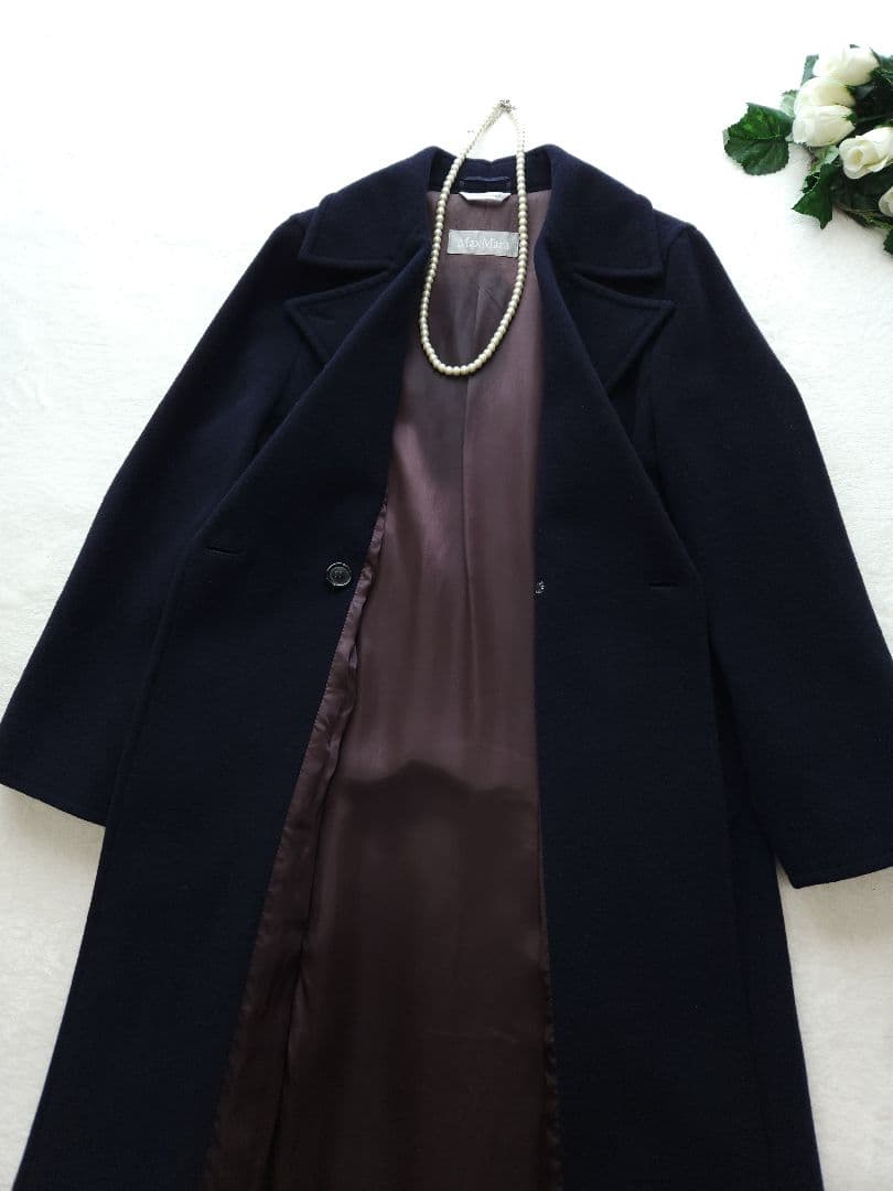 MaxMara 高級ロングコート 26万 Schurwolle *若干訳有り