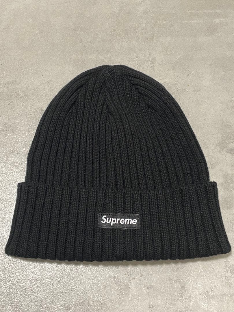 ビーニー　ブラック　Supreme Overdyed Beanie