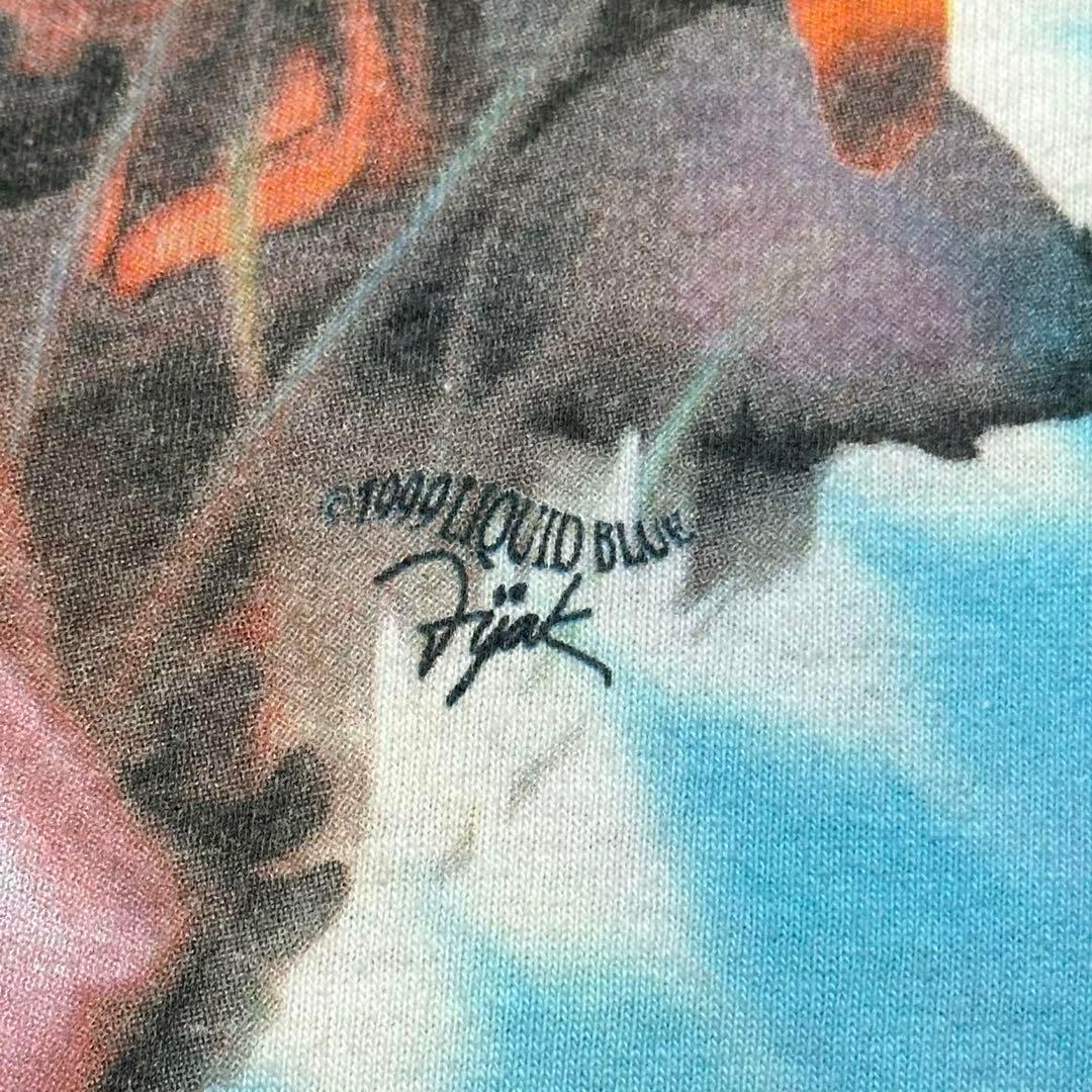 希少 Travis Scott 着用 00's LIQUID BLUE Tシャツ