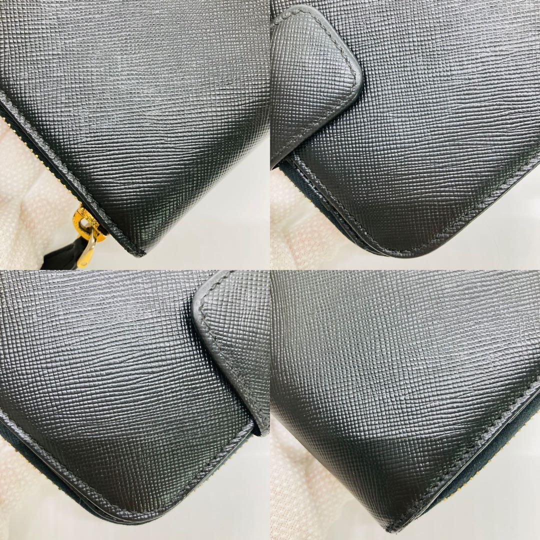 PRADA プラダ サフィアーノメタル レザー 二つ折り財布 A941