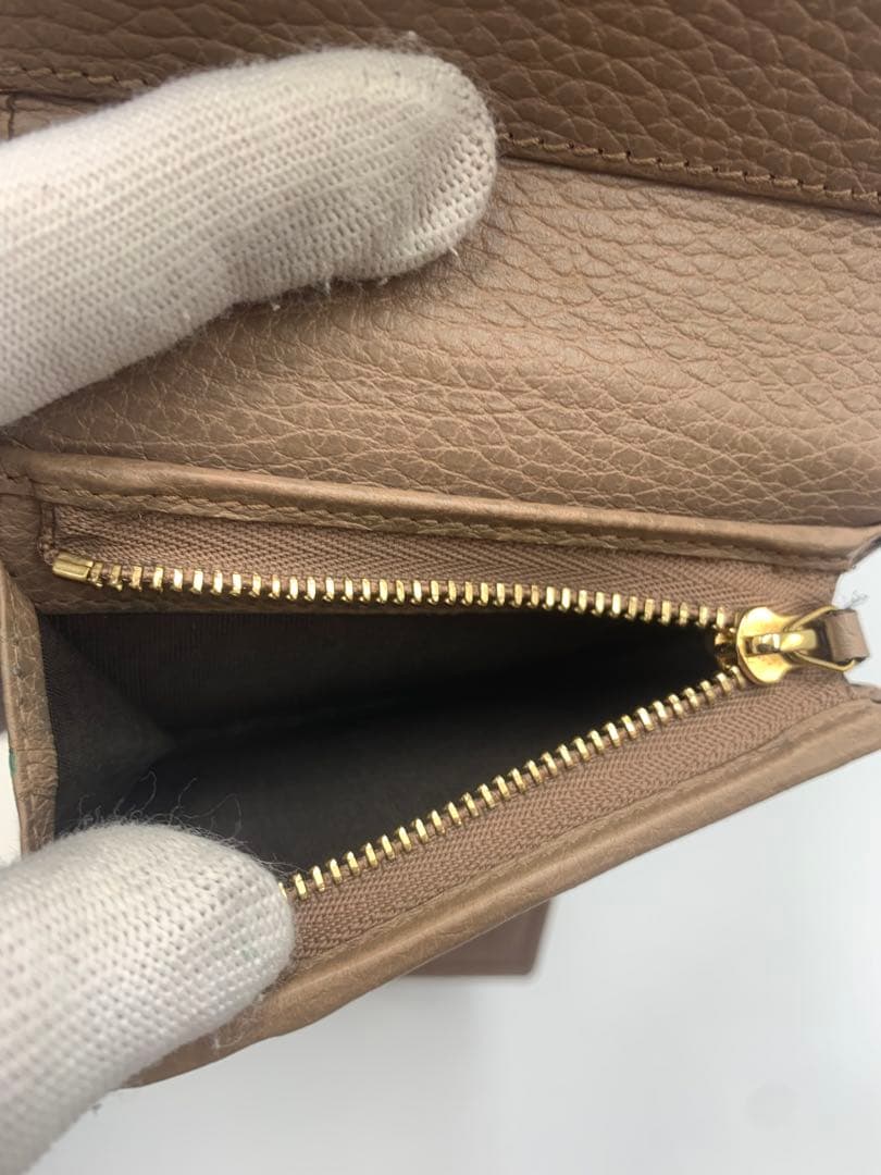GUCCI グッチ ミニ財布　マーモント　GGロゴ 二つ折り　グレー P55