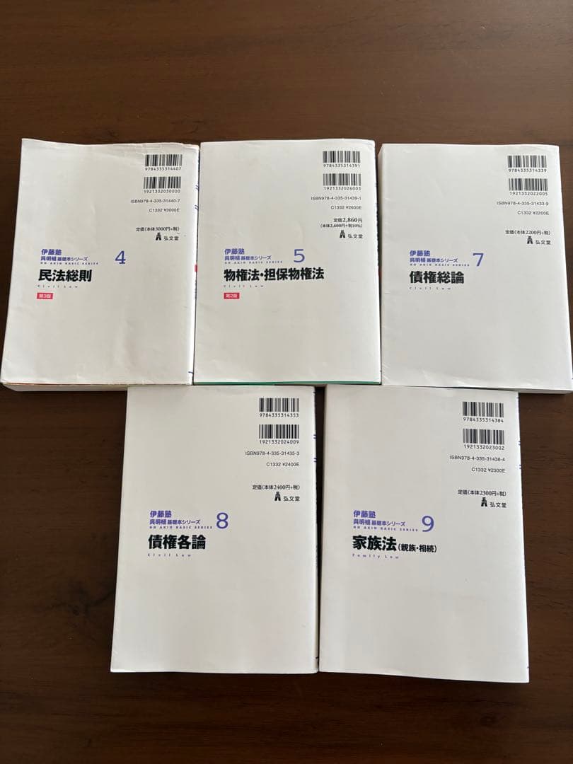 【呉クラス伊藤塾 呉基礎講座基礎マスター 民法5冊セット講義マーク・書き込みあり